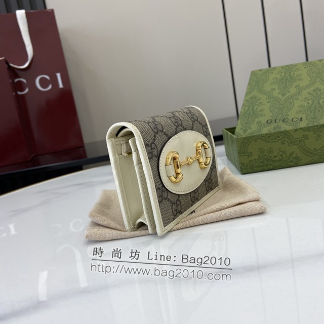 Gucci專櫃古馳最新款Horsebit 1955系列卡包零錢包卡夾 jh2194型號：621887